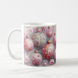 Caneca De Café Enfeites de natal Impressionistas Whimsical Rosa