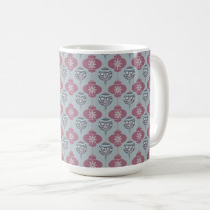 Caneca De Café Enfeites de natal rosa e azul