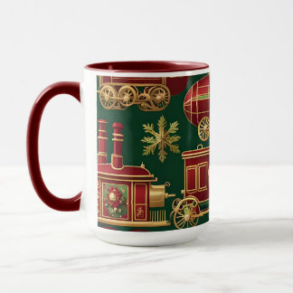 caneca de café enfeites de natal steampunk