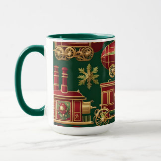 caneca de café enfeites de natal steampunk