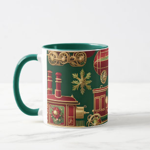 caneca de café enfeites de natal steampunk