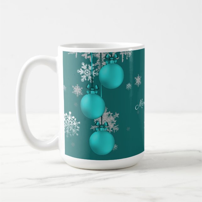 Caneca De Café Enfeites de natal Teais Mug (Esquerda)