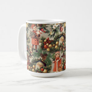 Caneca De Café Enfeites de Natal Vitorianos Antigos