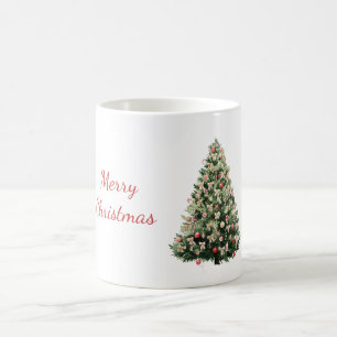 Caneca De Café Enfeites Vermelhos de Árvore de Natal