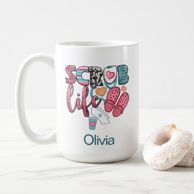 Caneca De Café Enfermagem com vida útil retrorreflectora (Com Donut)