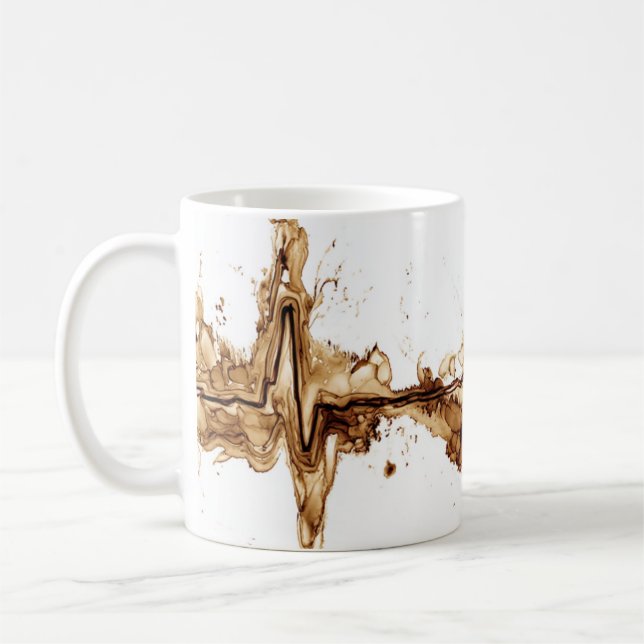 Caneca De Café Enfermagem de manchas de café ECG (Esquerda)