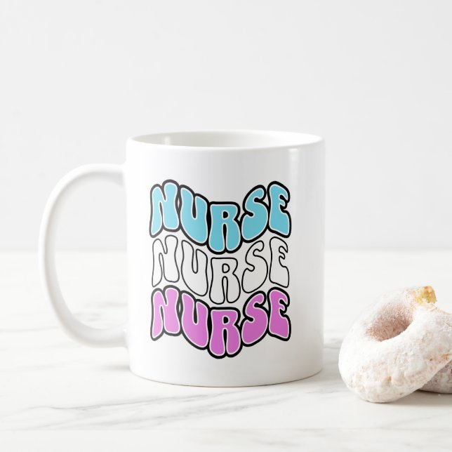 Caneca De Café Enfermeira (Com Donut)