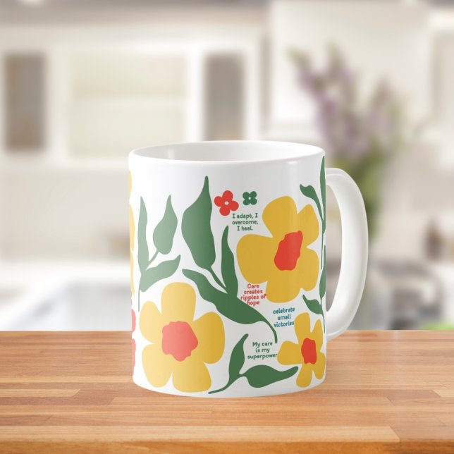Caneca De Café Enfermeira Abstrata Moderna, Presente de Formatura (Criador carregado)
