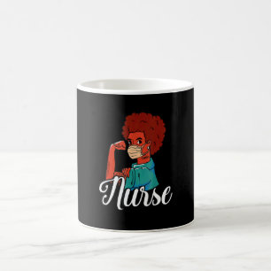 Caneca De Café Enfermeira Afro-Americana Enfermeira Registrada Ra