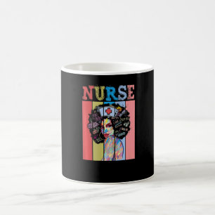 Caneca De Café Enfermeira Afro Negra Mês da História Negra Afro-A