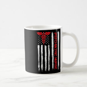Caneca De Café Enfermeira American Flag Rn Mental Health Psych Nu