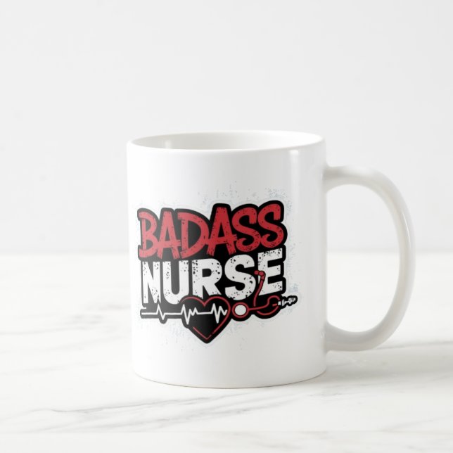 Caneca De Café enfermeira Badass (Direita)