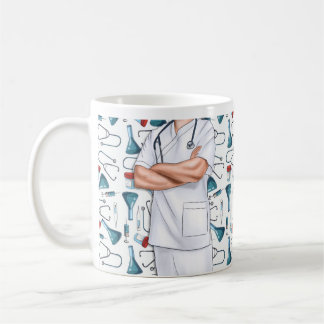 Caneca De Café Enfermeira Branca Esfrega Café Personalizado