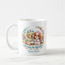 Enfermeira Cachorrinho Fofo Pawsitive Aquarela Per