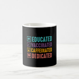 Caneca De Café Enfermeira Cafeinada Educada Vacinada