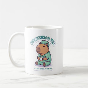 Caneca De Café Enfermeira Capivara Sarcástica