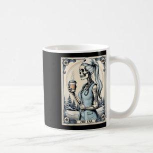 Caneca De Café Enfermeira certificada Istant Tarot Card Skeleton