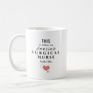 Caneca De Café Enfermeira Cirúrgica Incrível Personalizada