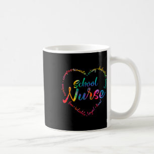 Caneca De Café Enfermeira da Escola Tie Dye Enfermeira Cardíaca E