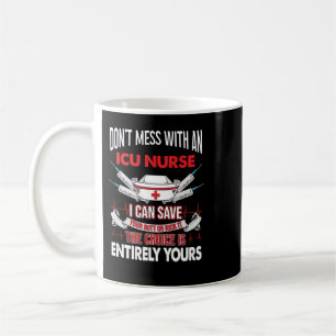 Caneca De Café Enfermeira da ICU Enfermeira Pun Engraçado Enferma