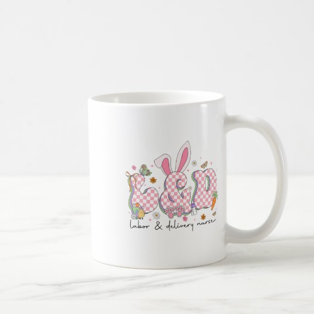 Caneca De Café Enfermeira da Páscoa Vida Trabalho e Parto Enferma (Direita)