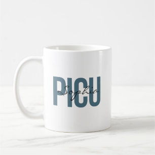 Caneca De Café Enfermeira da UTI Pediátrica Nome Personalizado Ti