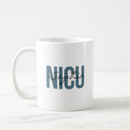 Caneca De Café Enfermeira da UTIN Nome Personalizado Tipografia N