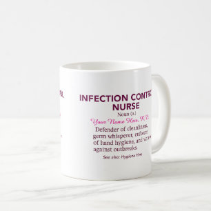 Caneca De Café Enfermeira de Controle de Infecção Definição – Hig