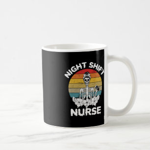 Caneca De Café Enfermeira de desvio noturno Skeleton Enfermeiras