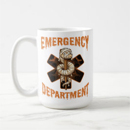 Caneca De Café Enfermeira de ER de Halloween Múmia Cobra Estrela