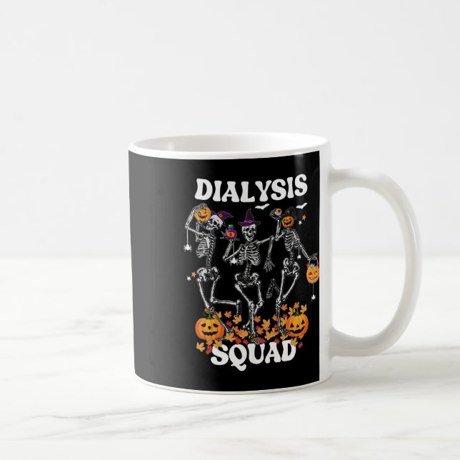 Caneca De Café Enfermeira de esqueleto em diálise fantasma (Direita)