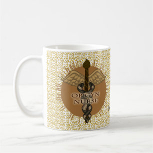 Caneca De Café Enfermeira de Ginecologia e Obstetrícia Caduceu