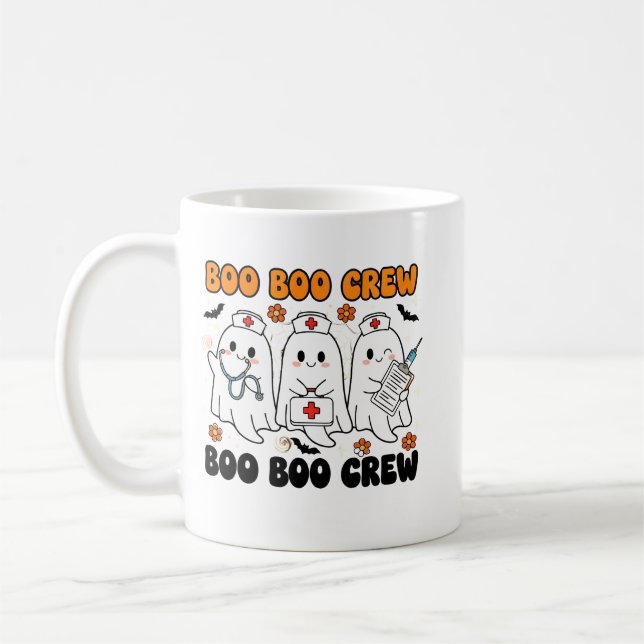 Caneca De Café Enfermeira de Halloween para Meninas Boo Boo (Esquerda)