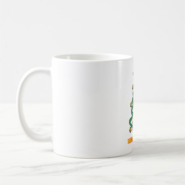 Caneca De Café Enfermeira de Natal Feliz Stethoscope Pine Nurn (Esquerda)
