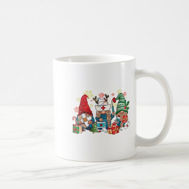 Caneca De Café Enfermeira de Natal Gnomo Homens Mulheres Papais n (Direita)