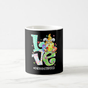 Caneca De Café Enfermeira de Oncologia de Coelho Gnome Fofo Dia d