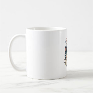 Caneca De Café Enfermeira de Oncologia Desenho de Gravura Floral 