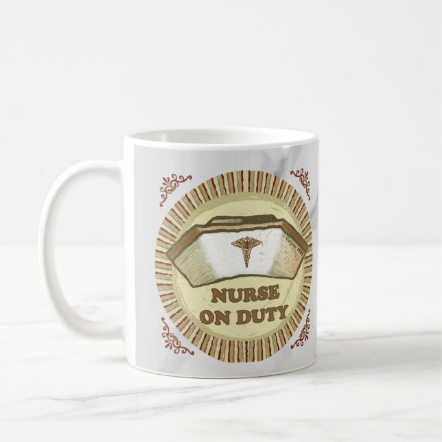 Caneca De Café Enfermeira De Plantão (Esquerda)