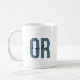 Caneca De Café Enfermeira de SO com Nome Personalizado Tipografia