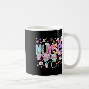 Caneca De Café Enfermeira Dia de Páscoa Fofo Coquete Estetoscópio