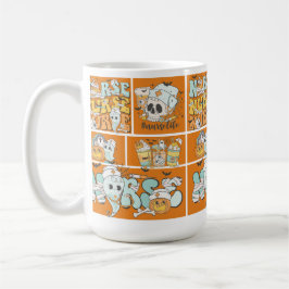Caneca De Café Enfermeira divertida Halloween Azulejo Laranja Cam