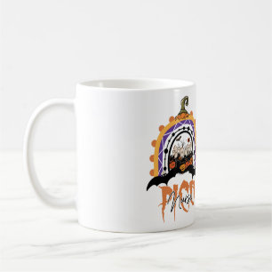 Caneca De Café Enfermeira do Dia das Bruxas Abóbora Arco-Íris P