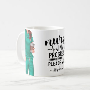 Caneca De Café Enfermeira em curso Mug Personalizado de Café