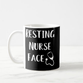 Caneca De Café Enfermeira em repouso Rosto Engraçado RN ER Presen
