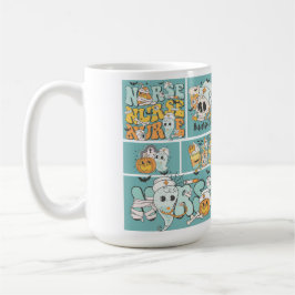 Caneca De Café Enfermeira Enfermeira Engraçada Azulejo Azul Hallo