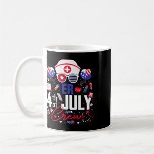 Caneca De Café Enfermeira Er Tripulação do Dia 4 de Julho Dia da 