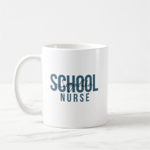 Caneca De Café Enfermeira Escolar Nome Personalizado Tipografia N