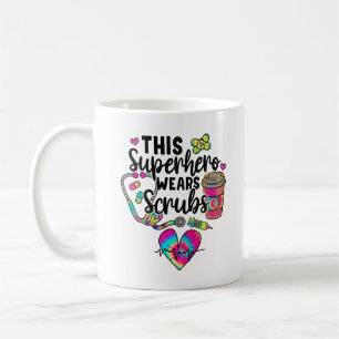 Caneca De Café Enfermeira Este Super Herói Veste Escrupulos