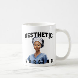 Caneca De Café enfermeira estética negra nome personalizado rn do
