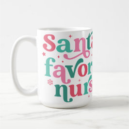 Caneca De Café Enfermeira Favorita dos papais noeis